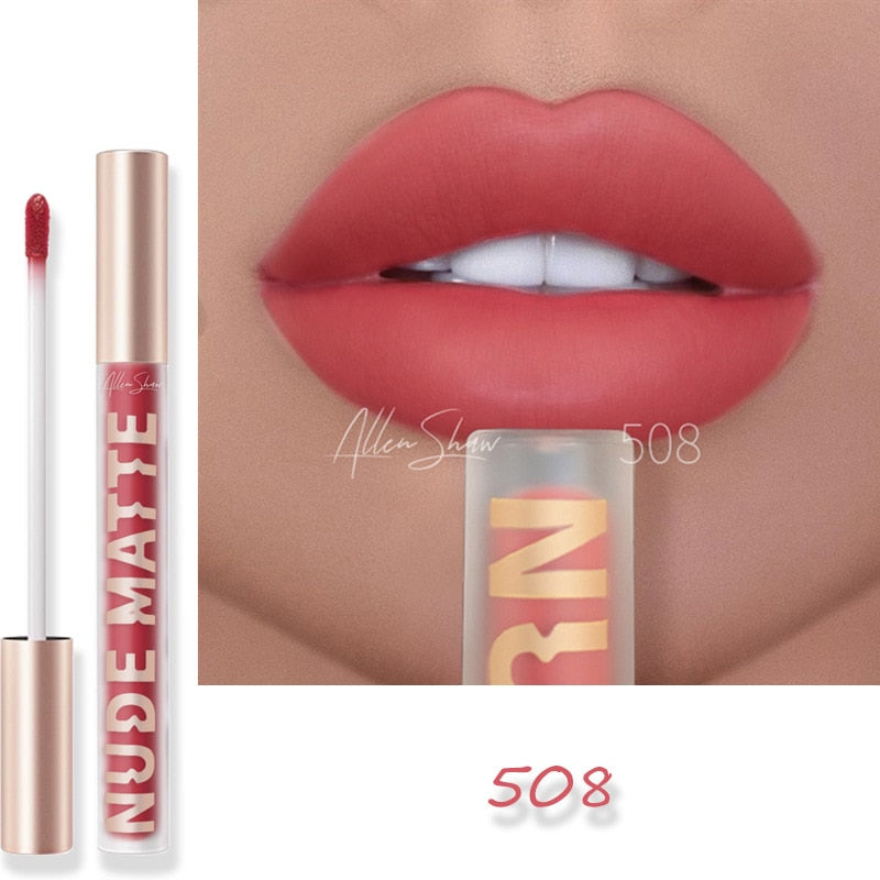 8 Colors Makeup Matte Lipstick Waterproof Long Lasting Lip Stick Sexy Red Pink Velvet Nude Lipsticks Make Up Lip Tint Cosmetics