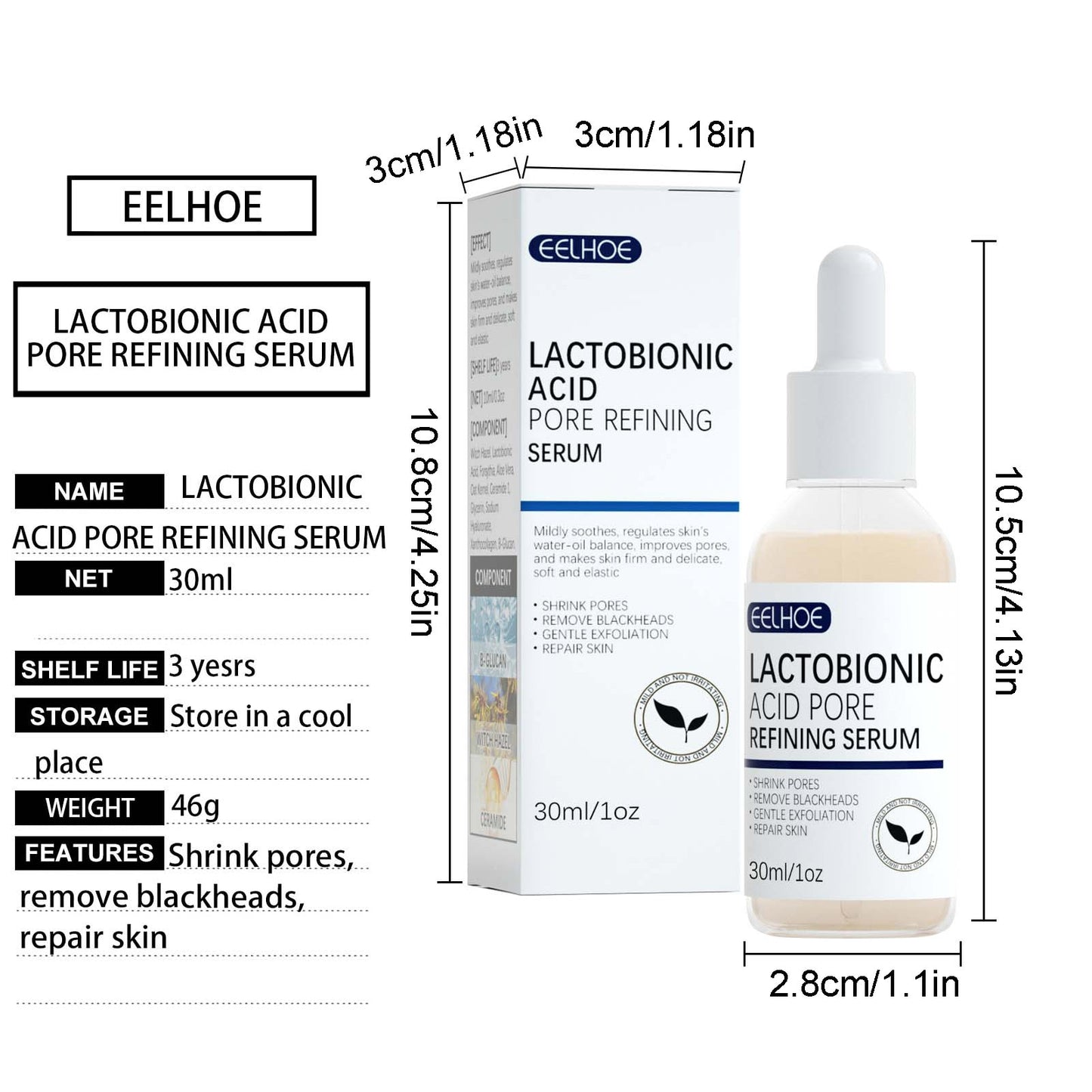 Instant Perfection Serums Facial Lactobionic Acid Skin Care Face Serums Reduce Wrinkles Fine Eye Essence Firming Lifting