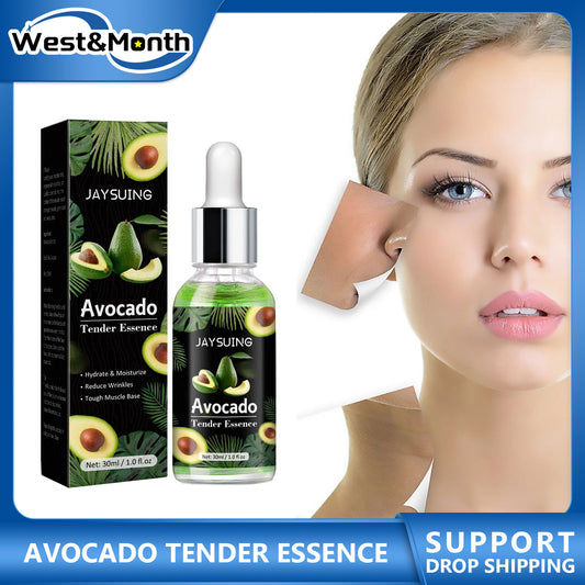Natural Avocado Tender Essence Anti-wrinkle Moisturizing Brighten Skin Tone Lighten Fine Lines Improve Dullness Face Skin Serum